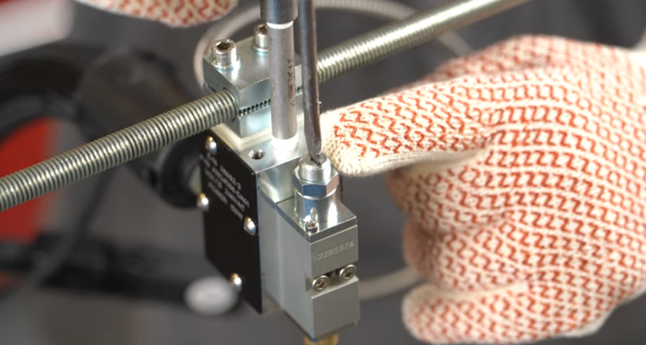 A hot melt module being fixed